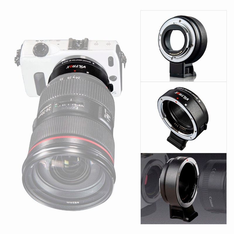 GENERICO - ADAPTADOR MONTURA CANON EF A CANON M CON AUTOFOCO VILTROX