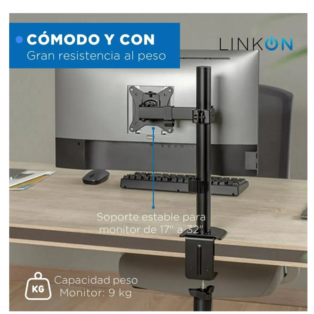 GENERICO - Soporte Brazo Para Monitor Vertical De Escritorio
