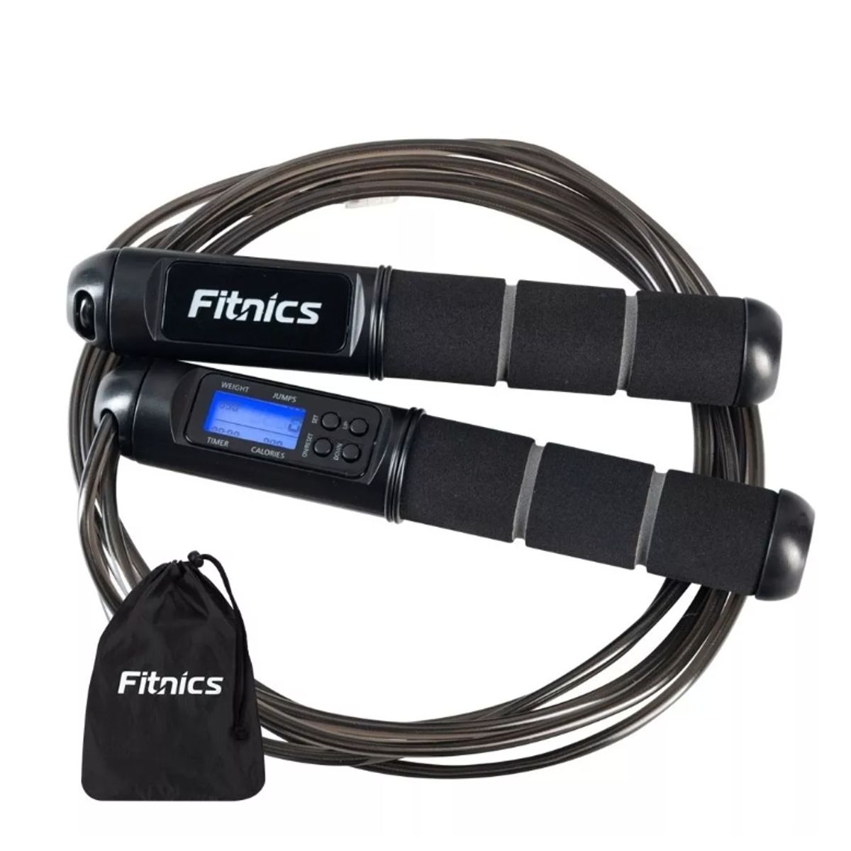 GENERICO - Cuerda Saltar Con Contador Digital Fitnics Cardio Crossfit