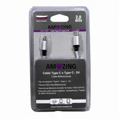 GENERICO - Cable Usb-c A Usb-c Carga Rapida 20v-100w 2metros Amazing
