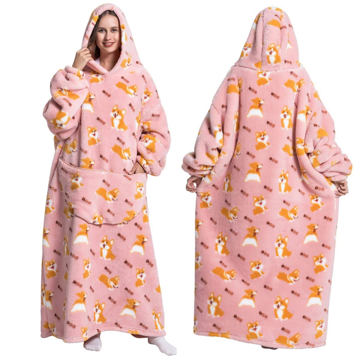 EVERSO - Polerones Felpa Con Capucha Manta Polar Bata Frazada Inviern