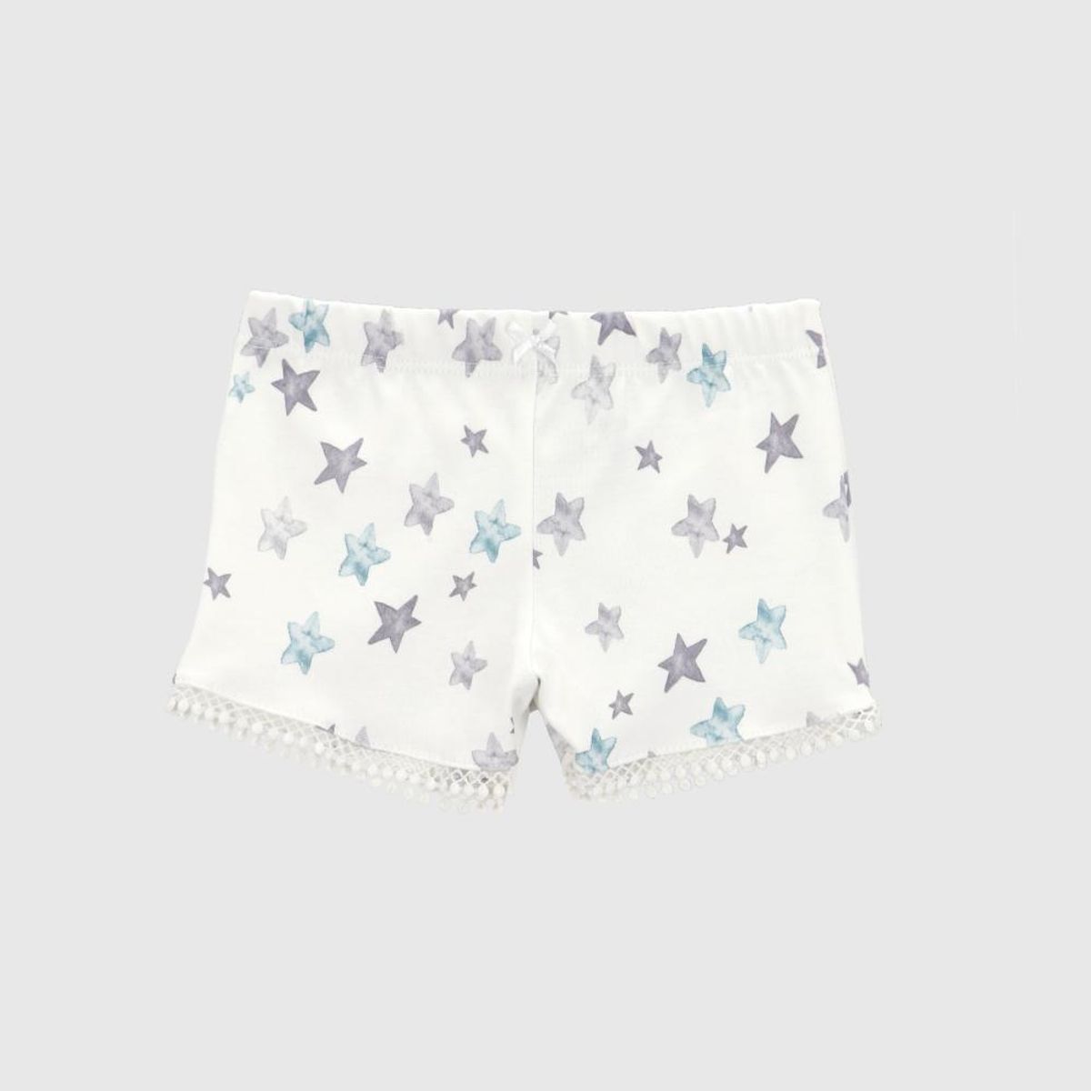 COYOTE KIDS - Short blanco estrellas algodón peruano - Blanco