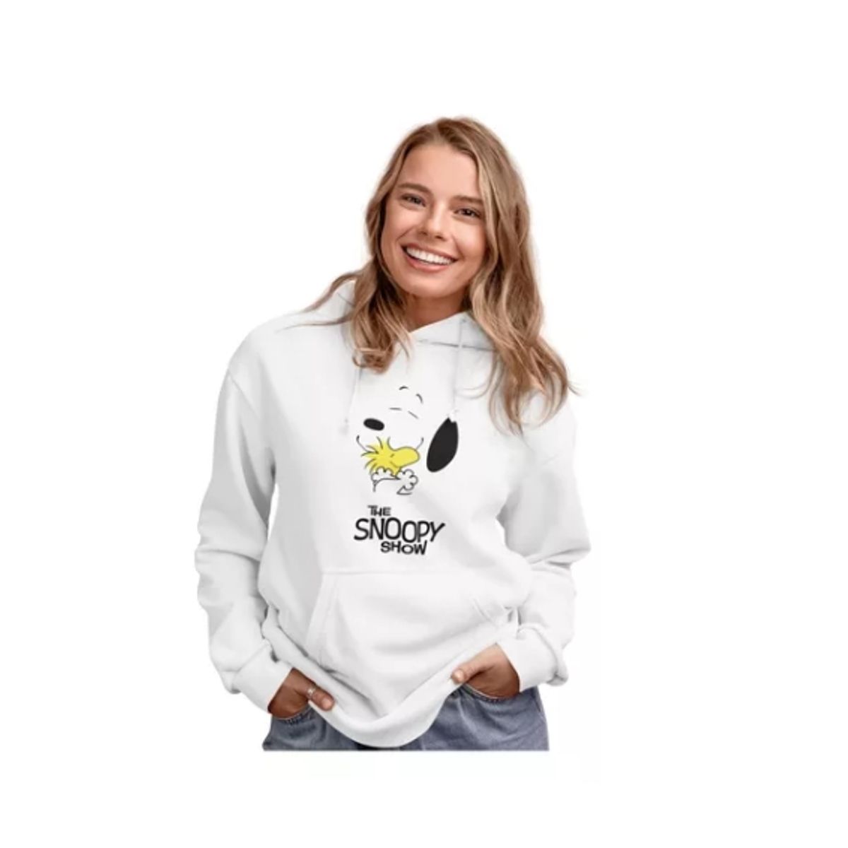GENERICO - Poleron Dama Snoopy Charlie Brown Silueta Algodon Estampado
