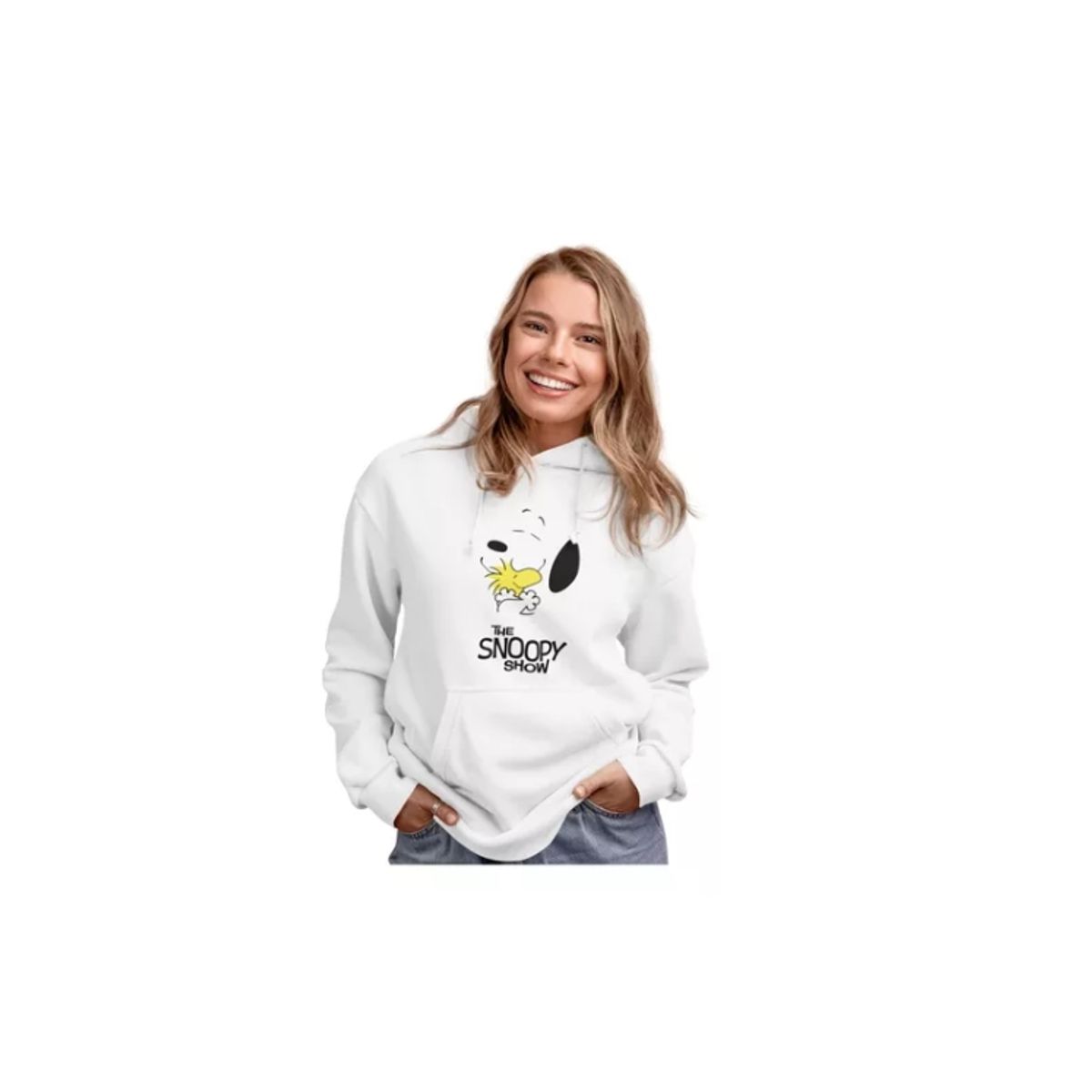 GENERICO - Poleron Dama Snoopy Charlie Brown Silueta Algodon Estampado