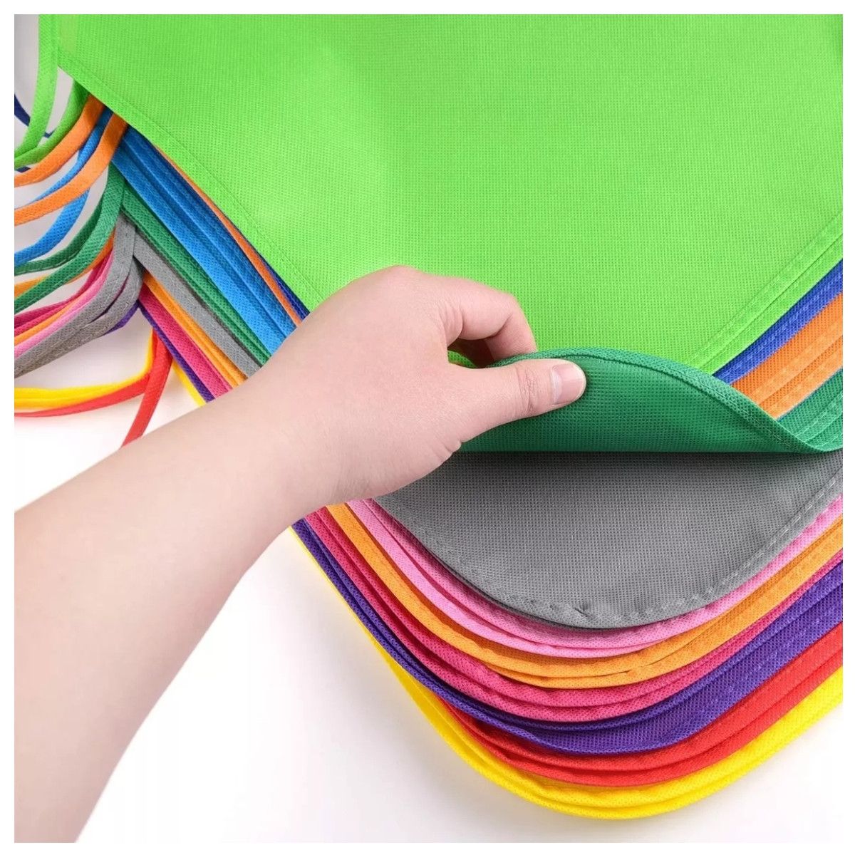 KUANGYE - Delantales De Tela De Niños, 12 Piezas, 12 Colores