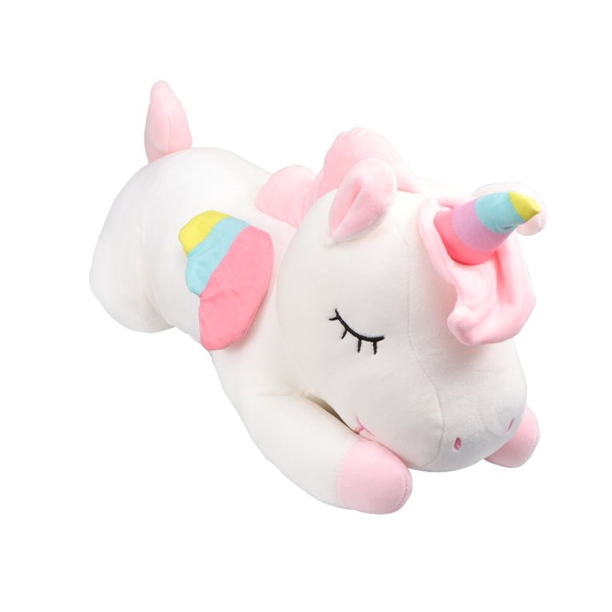KUANGYE - Peluche Unicornio de Felpa 40 cm Blanco