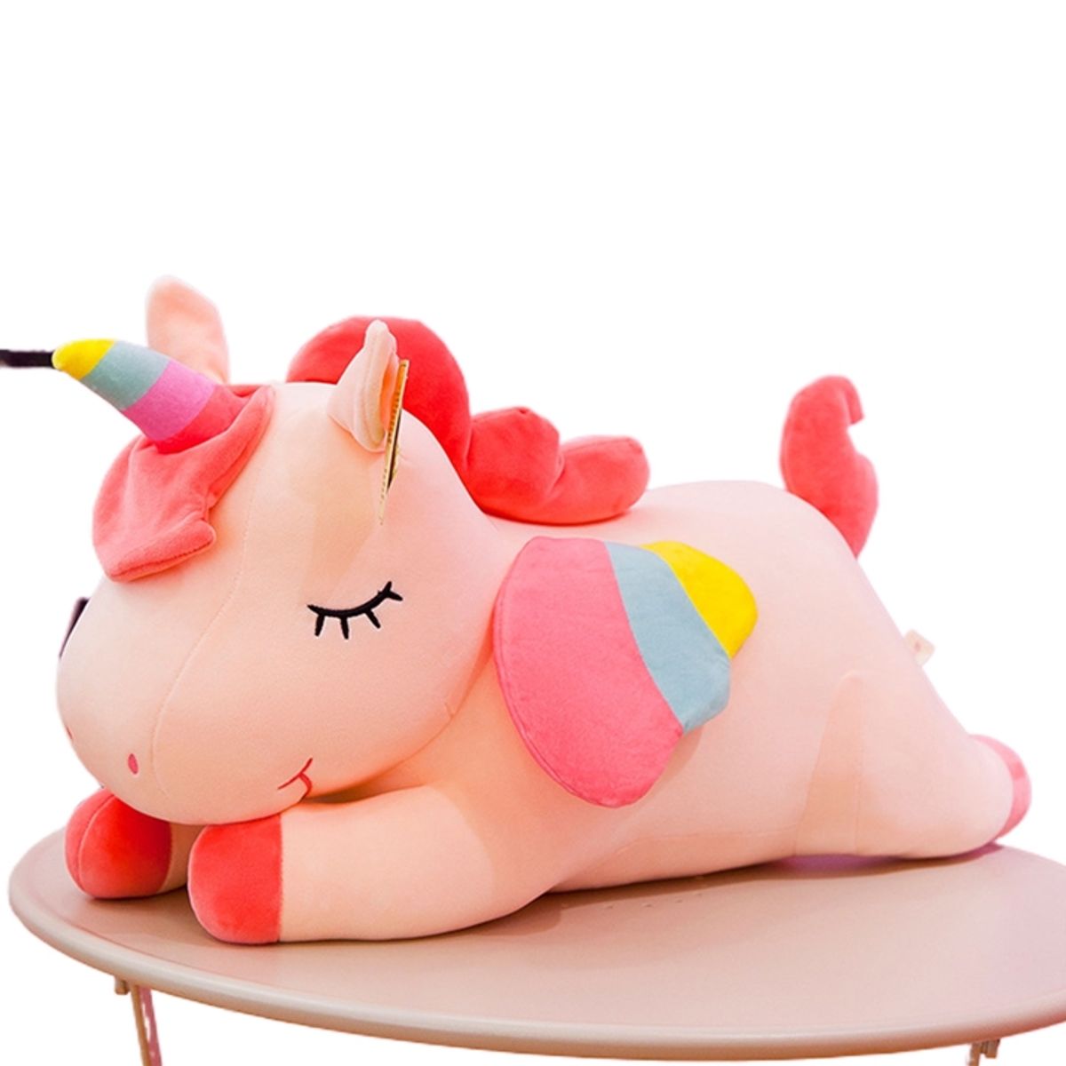 KUANGYE - Peluche Unicornio de Felpa 40 cm Rosado