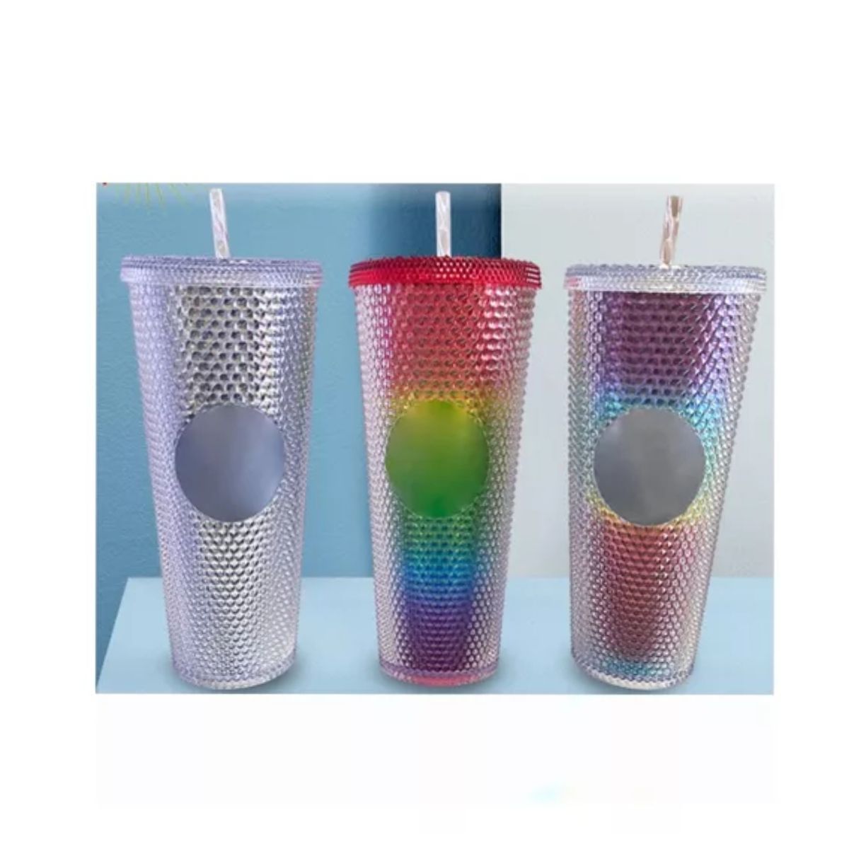 GENERICO - Vaso Mug Mug Tublr Stud Con Bombilla - Botella Motivacional