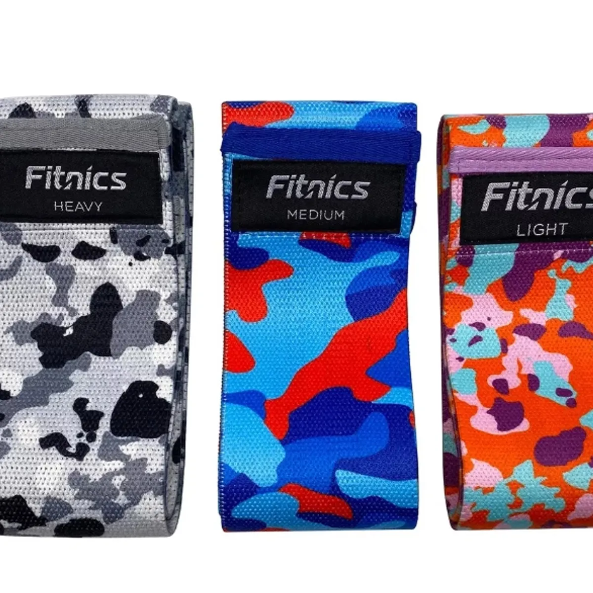 GENERICO - Bandas Resistencia Elasticas  Set X 3 Color Camuflada