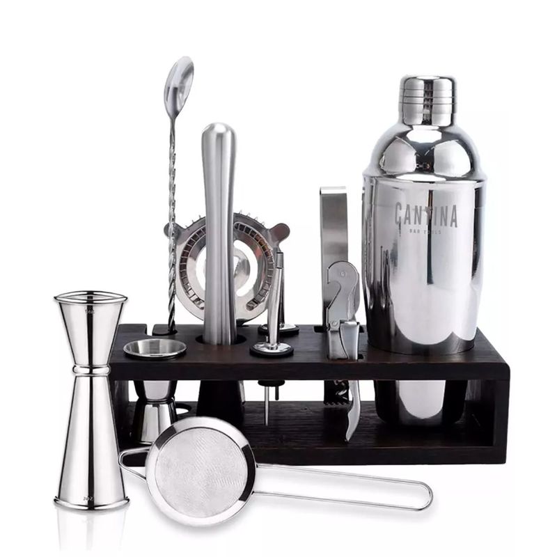 GENERICO - Coctelera Set Bartender Bar 12 Piezas Inoxidable