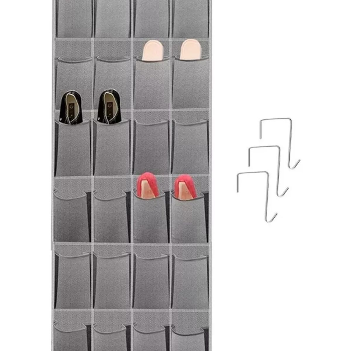 GENERICO - Organizador Zapatos Zapatero Colgante Puerta Closet 24 Pares
