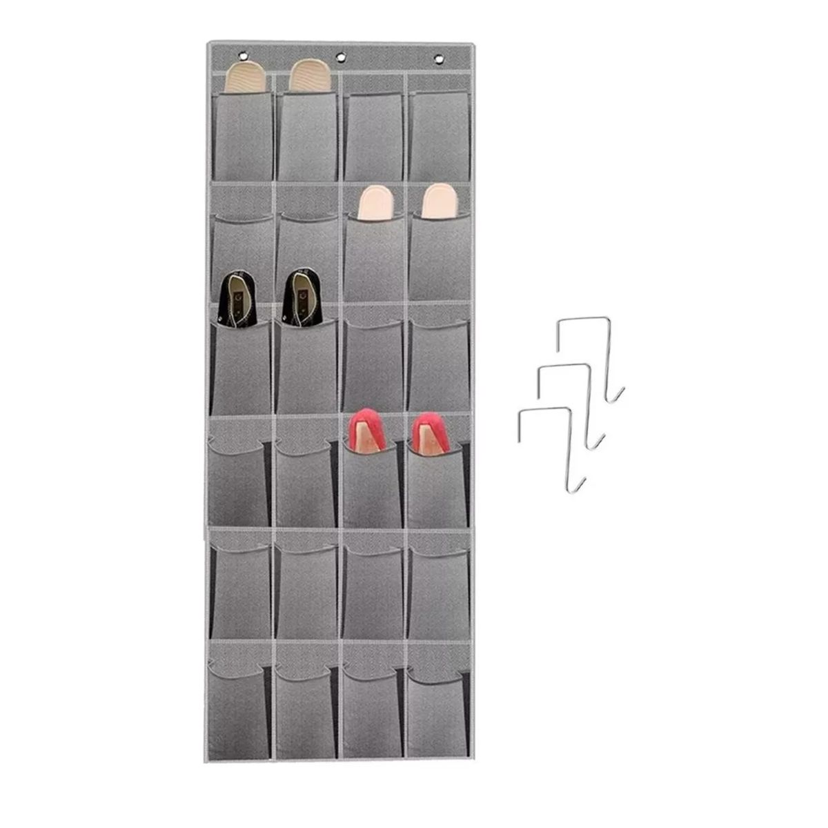 GENERICO - Organizador Zapatos Zapatero Colgante Puerta Closet 24 Pares