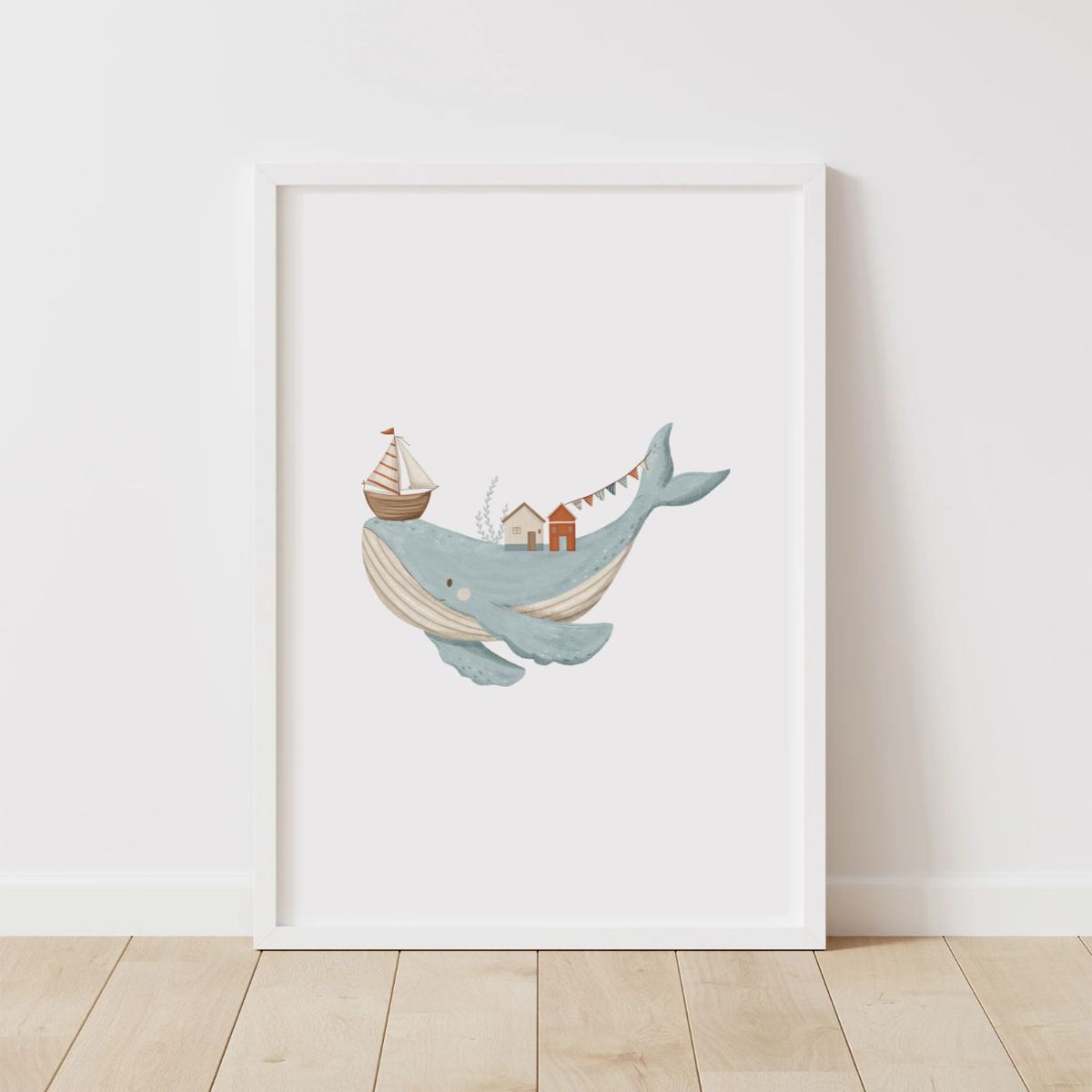 OLIVIA Y SAM - SET DE 6 LAMINAS INFANTILES PARA ENMARCAR OCEANO