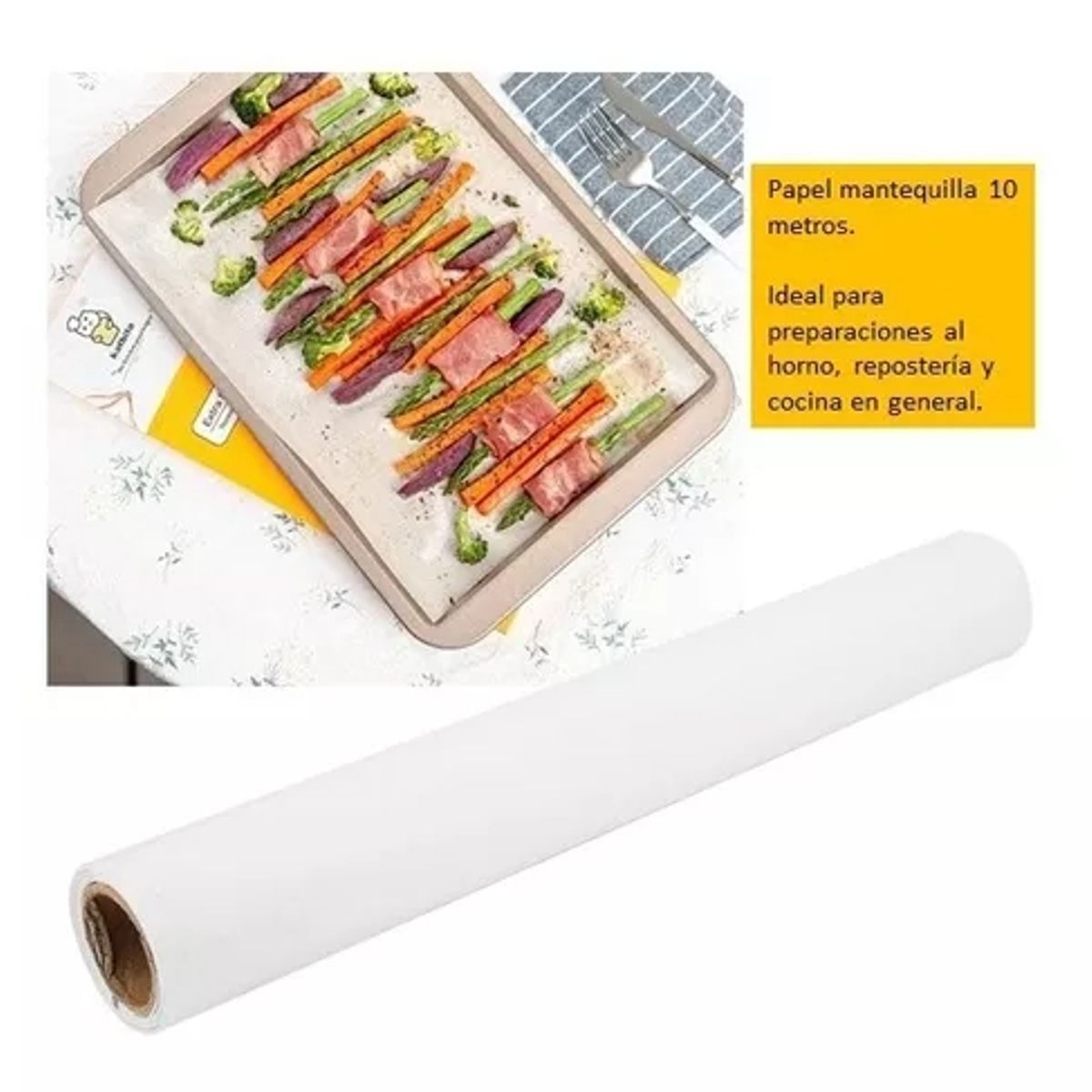 GENERICO - Rollo De Papel Mantequilla Papel Para Hornear Papel De 5mts