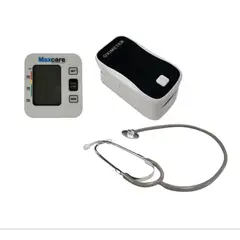 MAXCARE - Pack Toma Presión + Oximetro Pulso + Estetoscopio