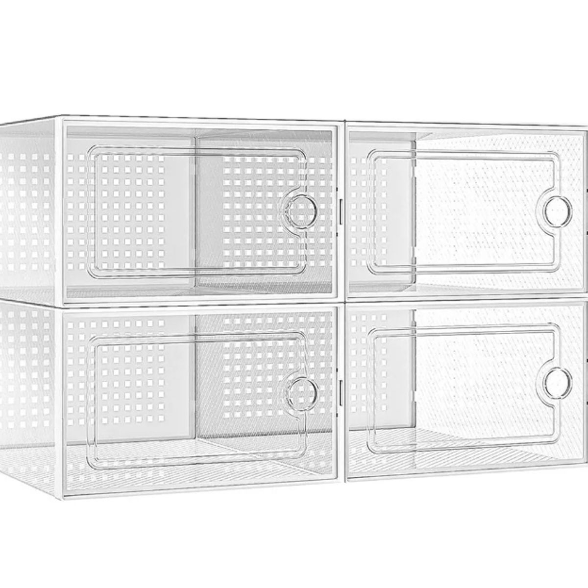 GENERICO - Caja Organizadora Zapatos Set X4 Banhaus Zapatero Apilable