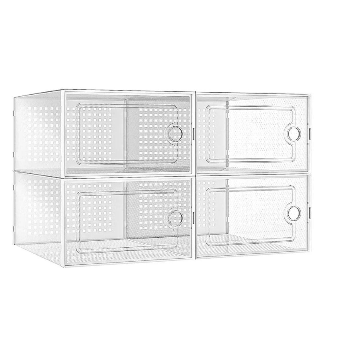 GENERICO - Caja Organizadora Zapatos Set X4 Banhaus Zapatero Apilable