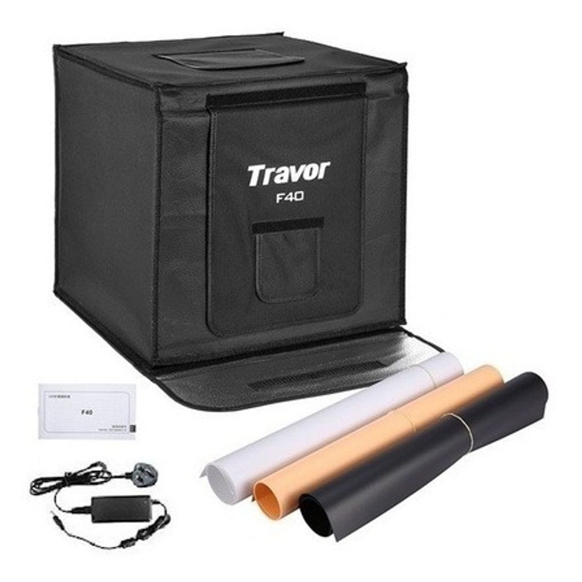 GENERICO - ESTUDIO LED CAJA DE LUZ 40X40X40 CM + 3 FONDOS PVC