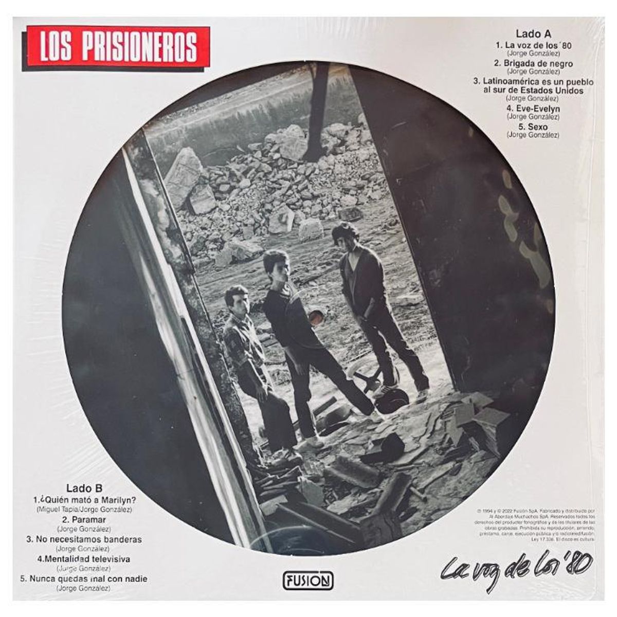 HITWAY MUSIC - LOS PRISIONEROS - LA VOZ DE LOS 80S PICTURE DISC - VINILO