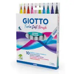 GIOTTO - Marcadores Turbo Soft brush 10 colores