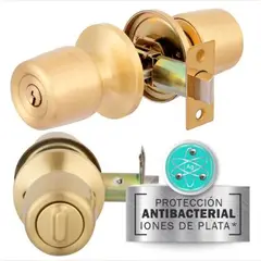 POLI - Pack 2 Cerradura Antibacterial Oficina/Dormitorio