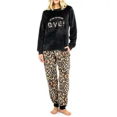 LADY GENNY - Pijama Polar Estampado Leopard