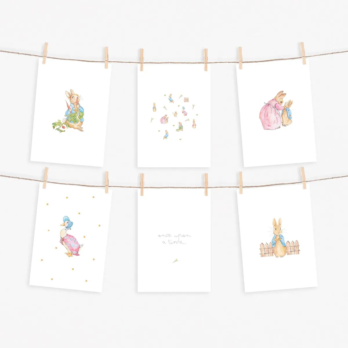 OLIVIA Y SAM - SET DE 6 LAMINAS INFANTILES PARA ENMARCAR PETER RABBIT