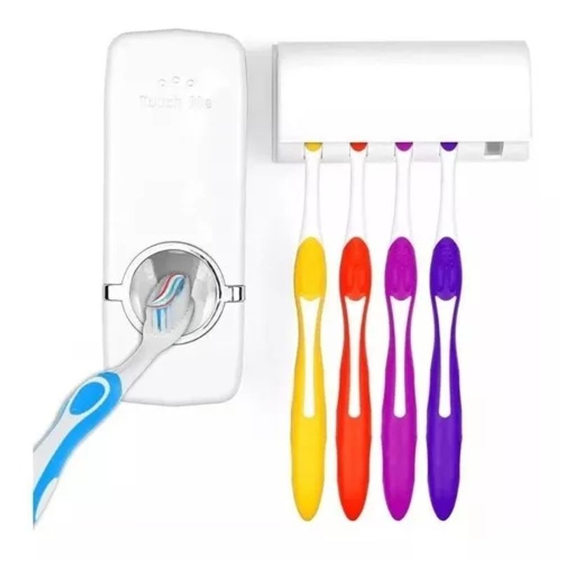 GENERICO - Dispensador Automático De Pasta De Dientes Con Porta Cepillo