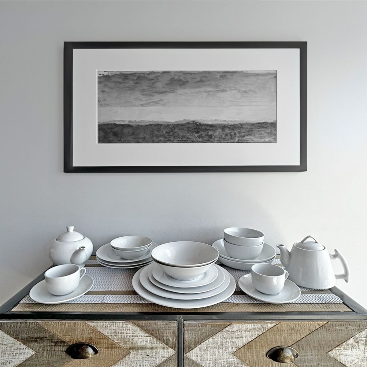 IMAHE - SET DE 6 PLATOS PASTA LEGUMBRE PORCELANA 23 CMS PADUA IMAHE