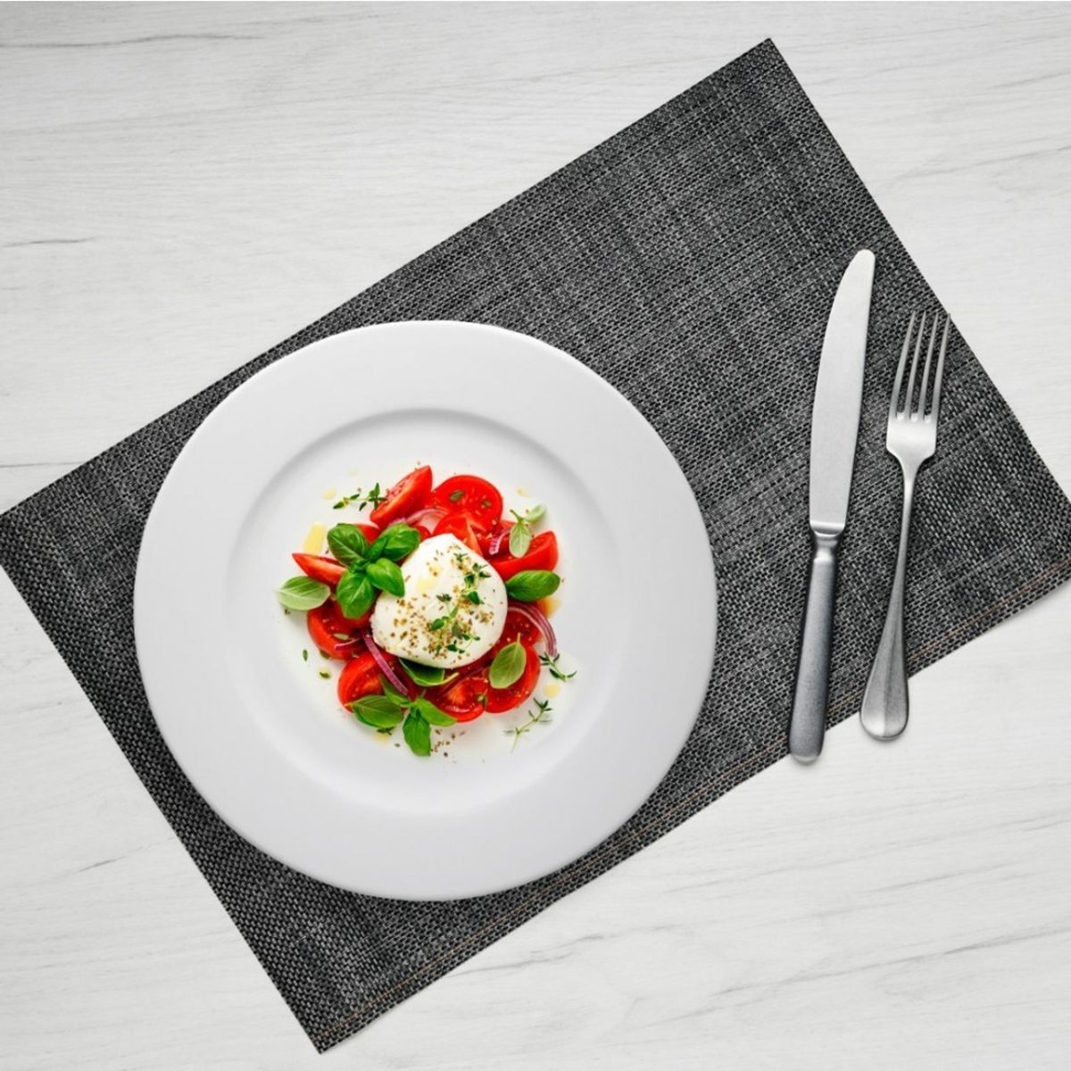 IMAHE - SET DE 6 PLATOS  BORDE ANCHO  PORCELANA 23 CMS PADUA IMAHE