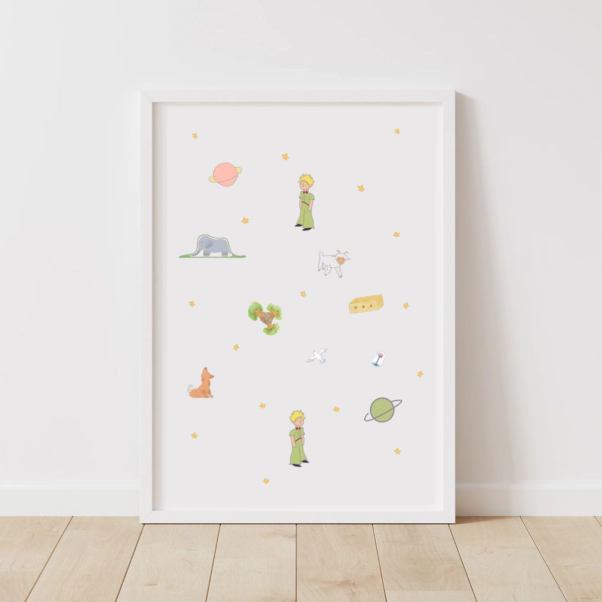 OLIVIA Y SAM - SET DE 6 LAMINAS INFANTILES PARA ENMARCAR EL PRINCIPITO