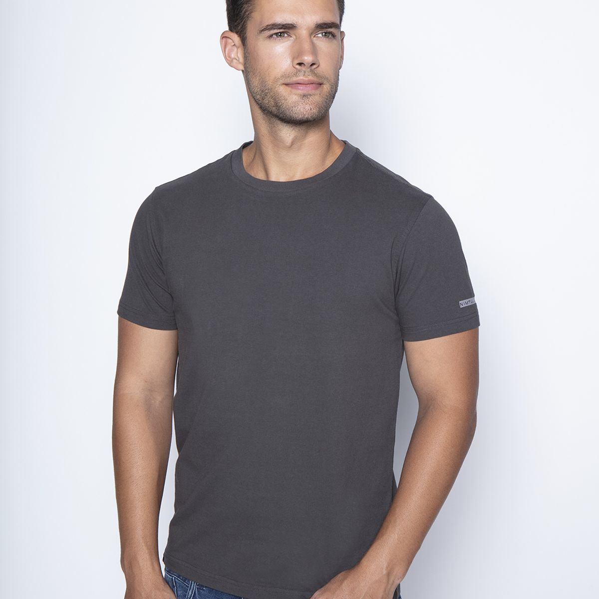 NIMTU - Polera Tres Cruces Gris Nimtu