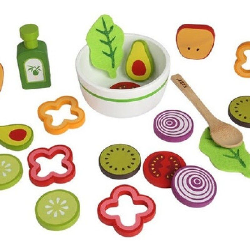 GENERICO - Alimento Ensalada Madera Madera Juguete Didactico