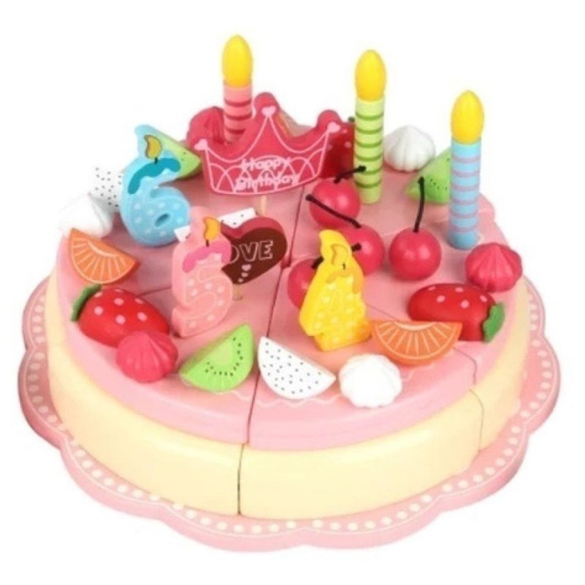 SOFT PLAY - Juguete De Madera Pastel Cumpleaños Juguete Madera