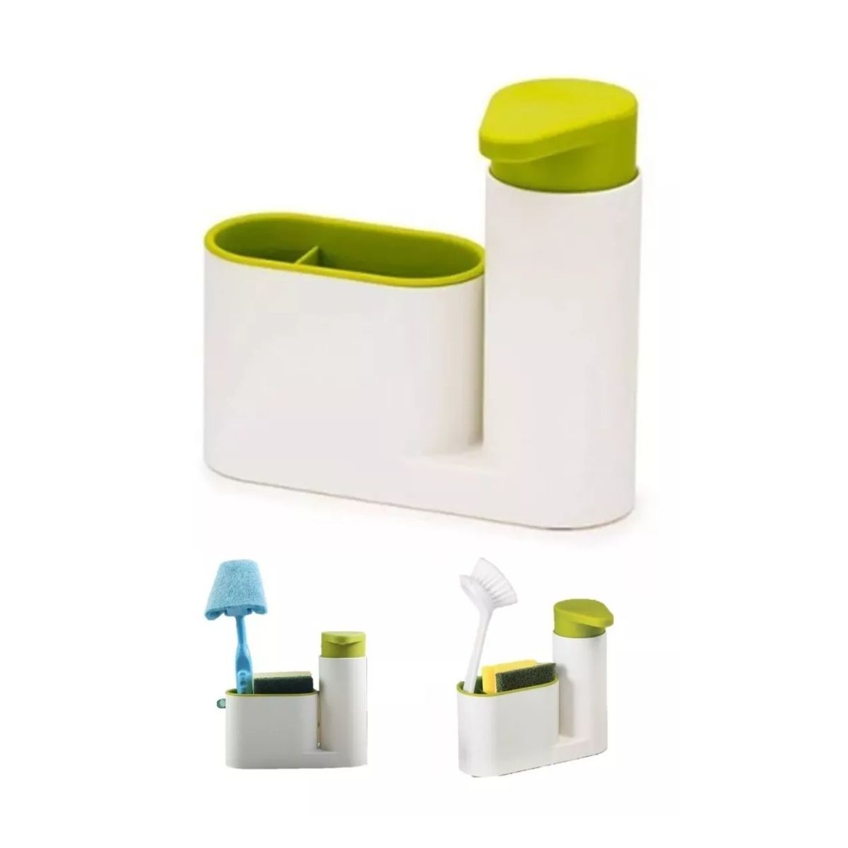 GENERICO - Dispensador Jabon Liquido Lavalozas Lavaplatos Porta Esponja.