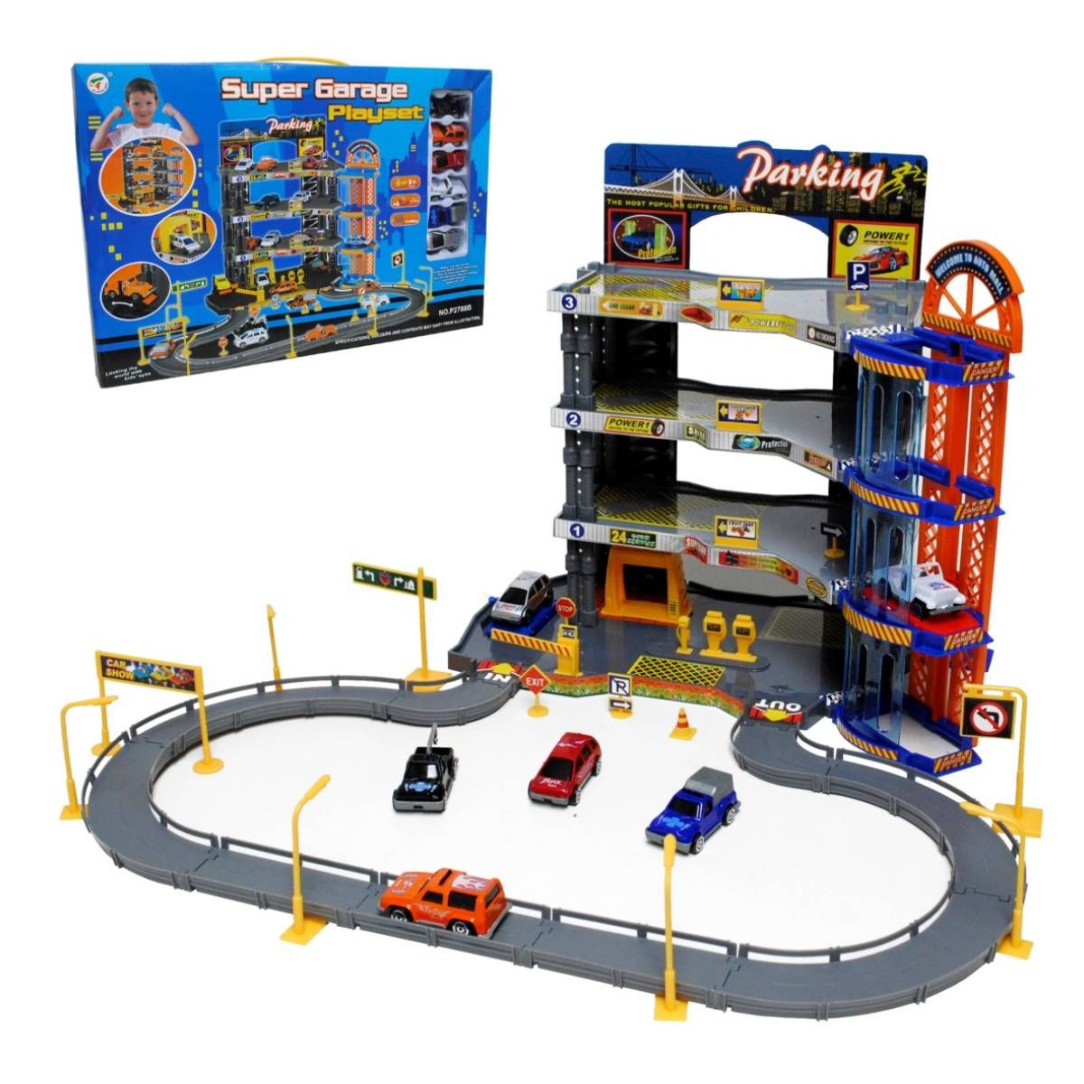 ANSALDO - Estacionamiento De 4 Pisos Con 6 Autos Y Accesorios