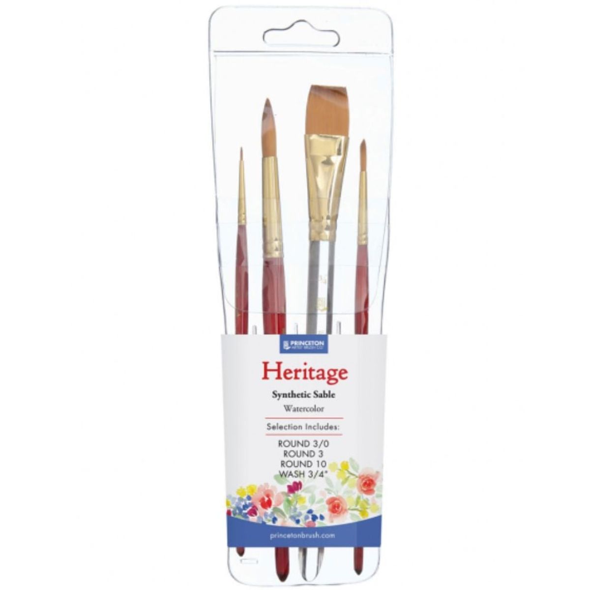 PRINCETON - Set 4 Pincel Acuarela Heritage Princeton Sintético