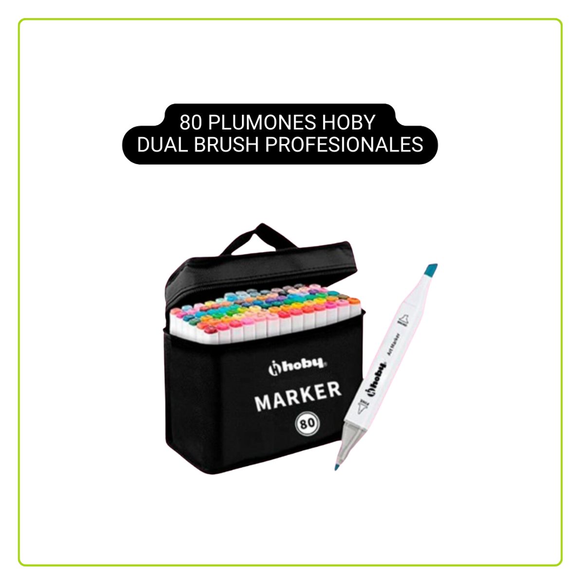 GENERICO - Marcadores Doble Punta 80 Unidades Hoby OB7
