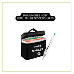 GENERICO - Marcadores Doble Punta 80 Unidades Hoby OB7