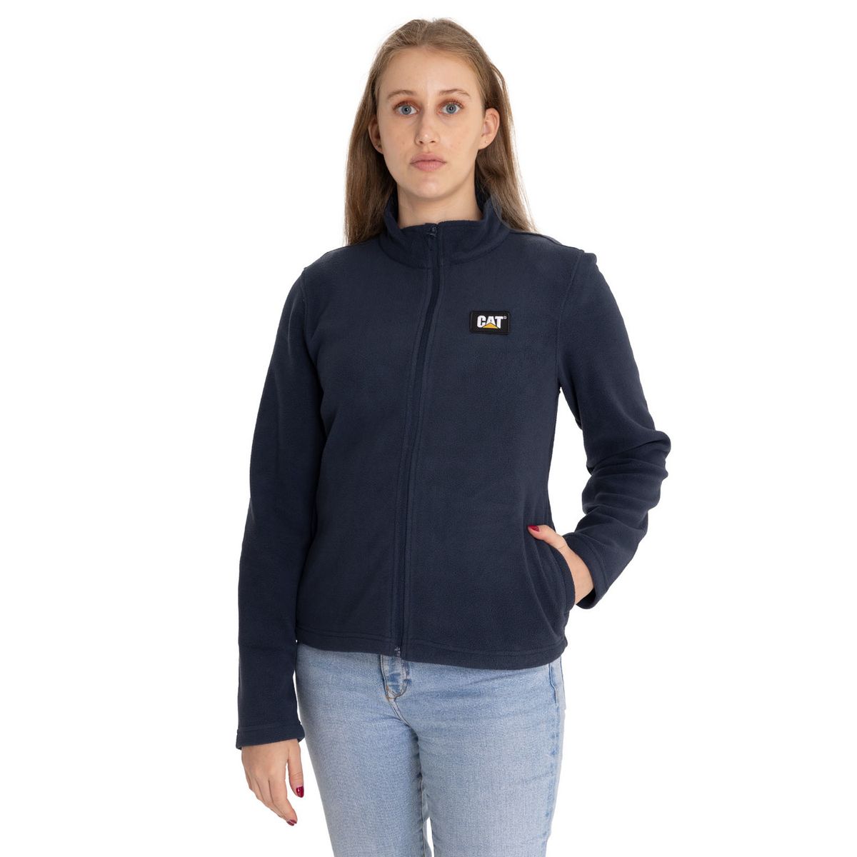 CAT - Polar Mujer Microfleece Full Zip Azul Marino CAT