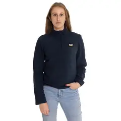 CAT - Polar Mujer Microfleece Quarter Zip Azul