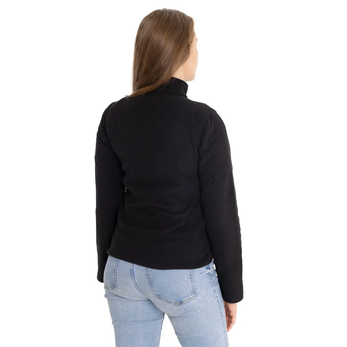 CAT - Polar Mujer Microfleece Quarter Zip Negro CAT