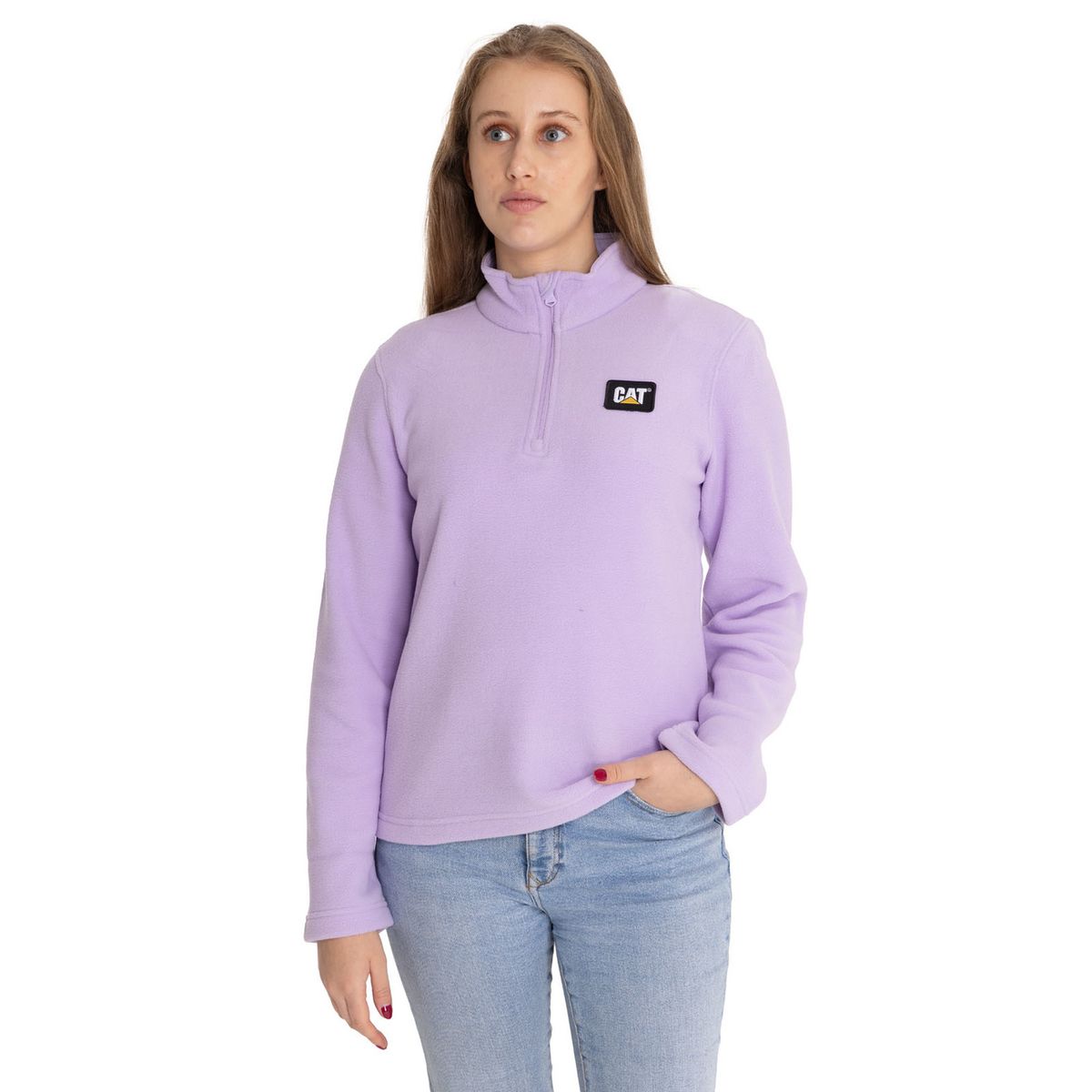 CAT - Polar Mujer Microfleece Quarter Zip Lila CAT