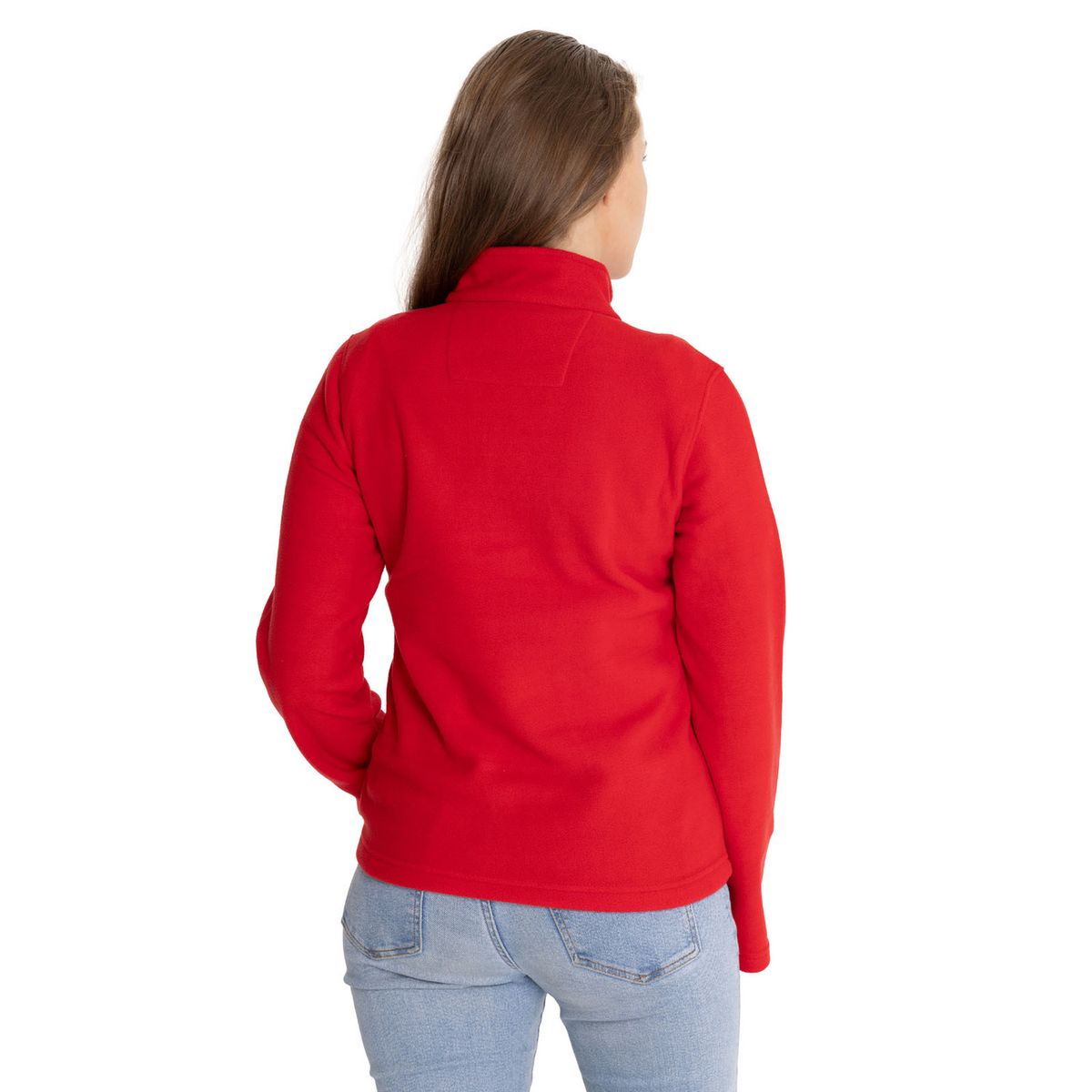 CAT - Polar Mujer Microfleece Quarter Zip Rojo CAT