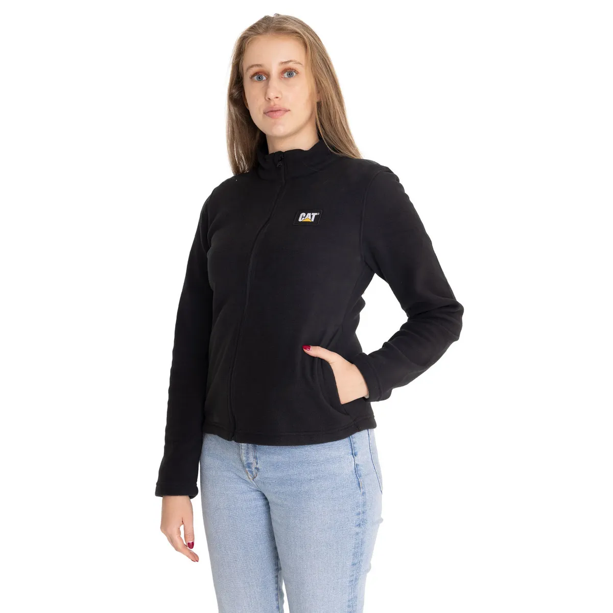 CAT - Polar Mujer Microfleece Full Zip Negro CAT