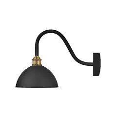 HB LEDS - Apliqué de Pared Simple Diseño Cuello de Cisne E-27 Negro Arae