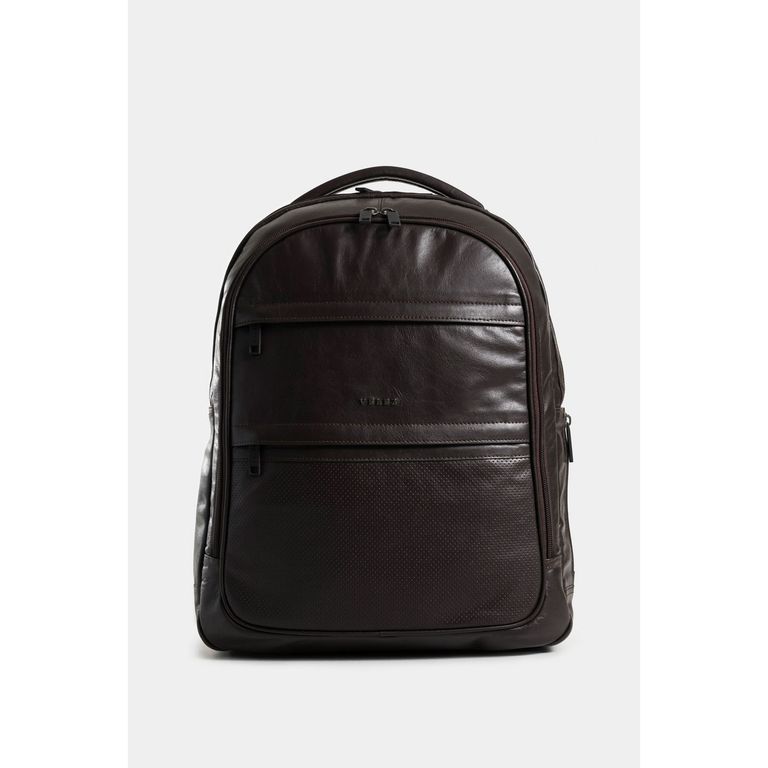 Velez Mochila Waterproof 2 Cuero Hombre Llera Bidireccional Negro Cafe TALLA UNICA