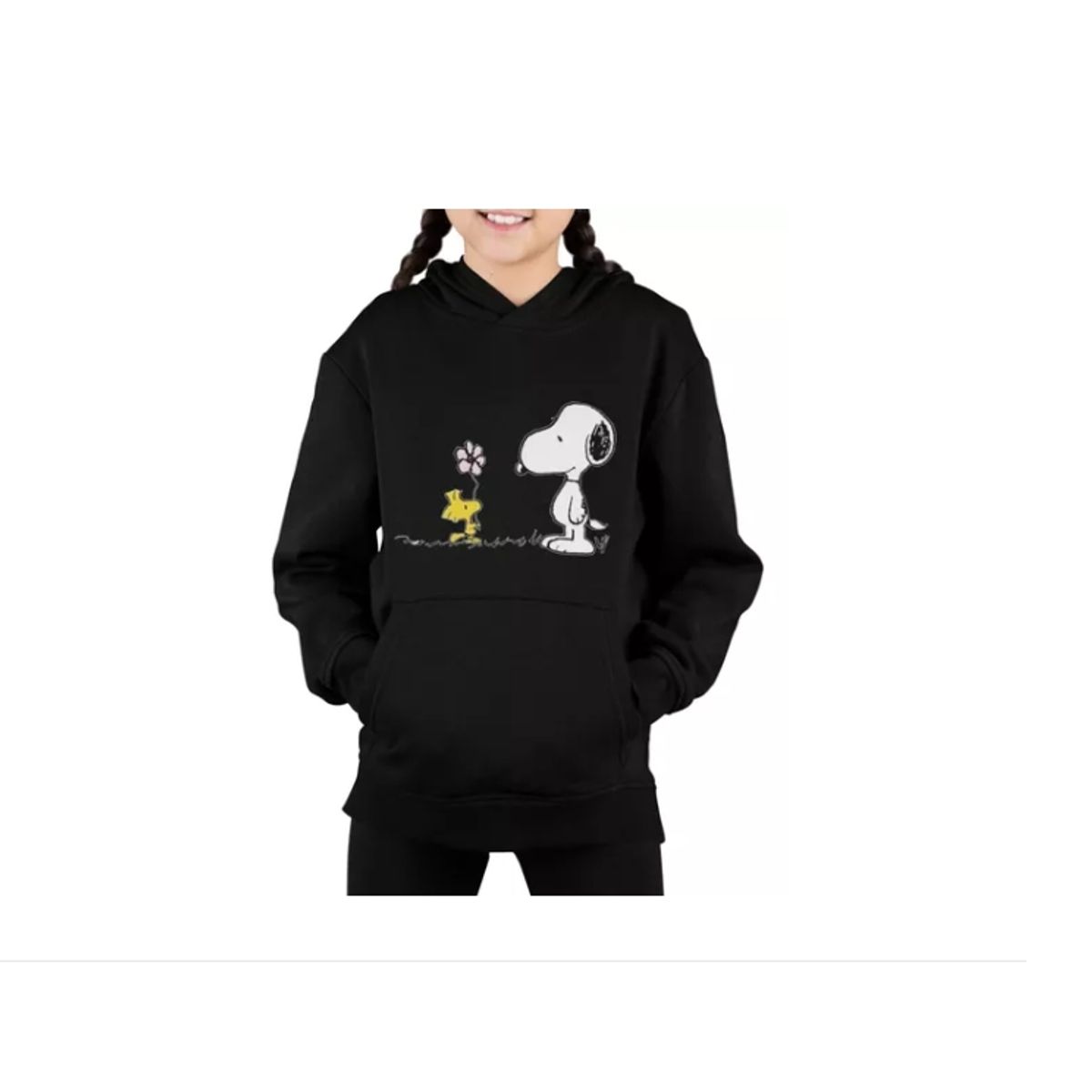 GENERICO - Poleron Infantil Niña Snoopy Charlie Brown Flor Estampado Algodon