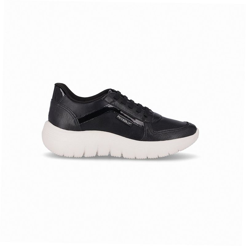 PICCADILLY - Zapatilla Mujer Negro/Charol Eliane Piccadilly