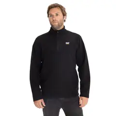 CAT - Polar Casual Hombre Microfleece Quarter Zip Negro
